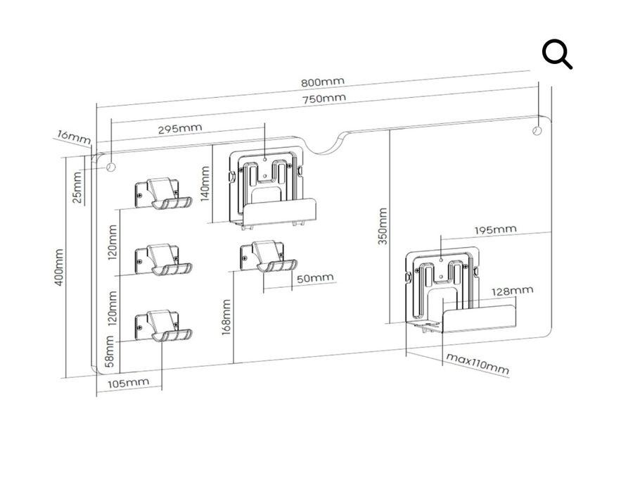 Стенен рафт за съхранение на контролери и слушалки за игрови конзоли