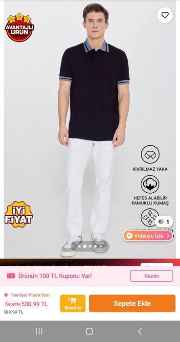 Altinyildiz classics, 100% paxta, polo futbolka. Футболка поло.