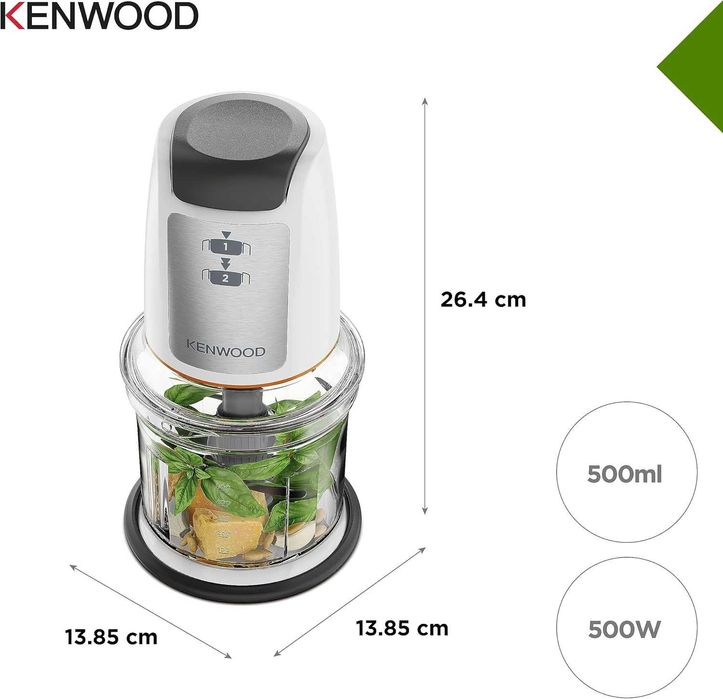 Чопър Kenwood Easy Chop, купа 0,5л, 2 скорости, 500W, CHP61.100