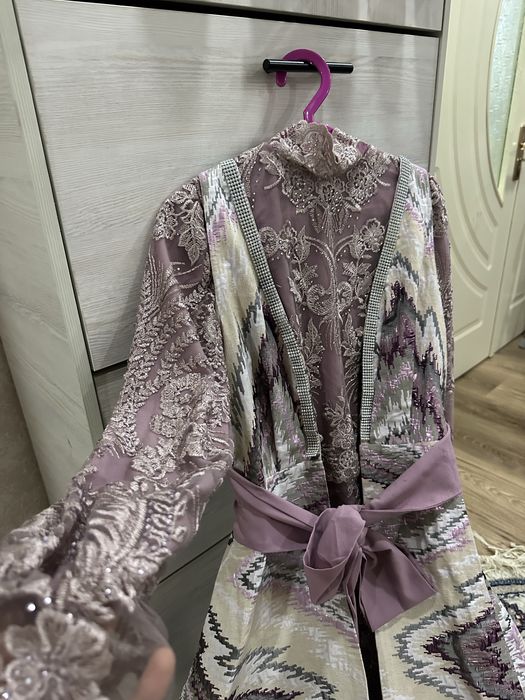 Комплект келин либос адрас чопони билан