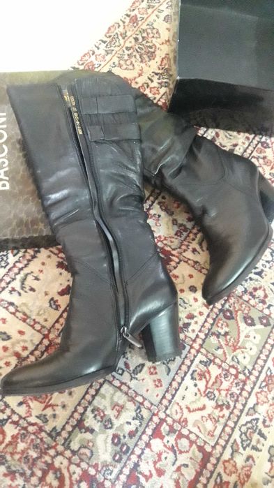 Зимние кожа мех  сапоги