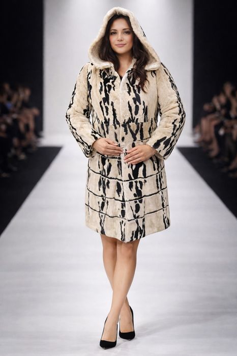 Леопардовый шуба – стриженный норка