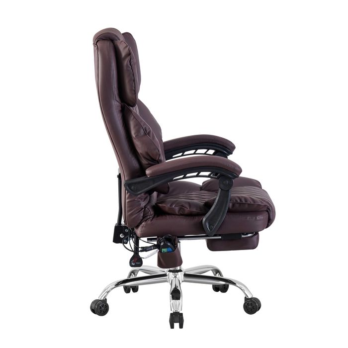 Scaun birou profesional Visoli, functie masaj Brown Luxury confort