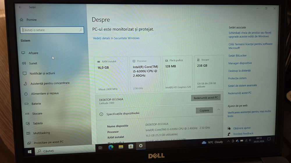 Laptop Dell 7480