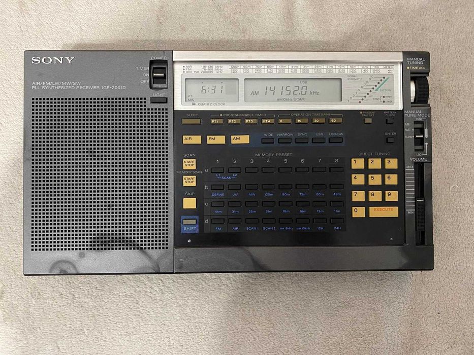 Radio Sony LCF-2001D AIR FM LW MW SW PLL Synthesized Radio World Band LEGENDAR