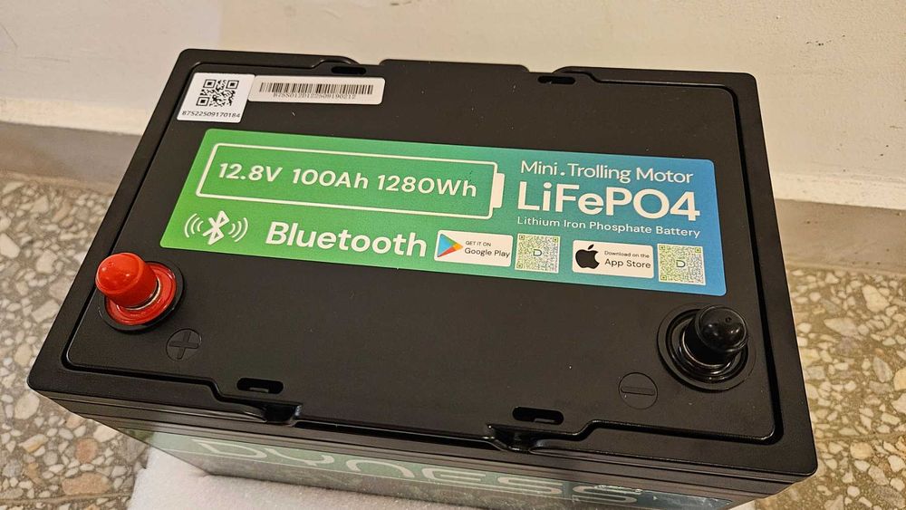 Dyness LiFePO4 12V 100Ah литиева батерия Bluetooth Mini със 100A BMS,макс. 15000 цикъла,12v LiFePO4батерия за каравани,лодки, соларни домашни системи
