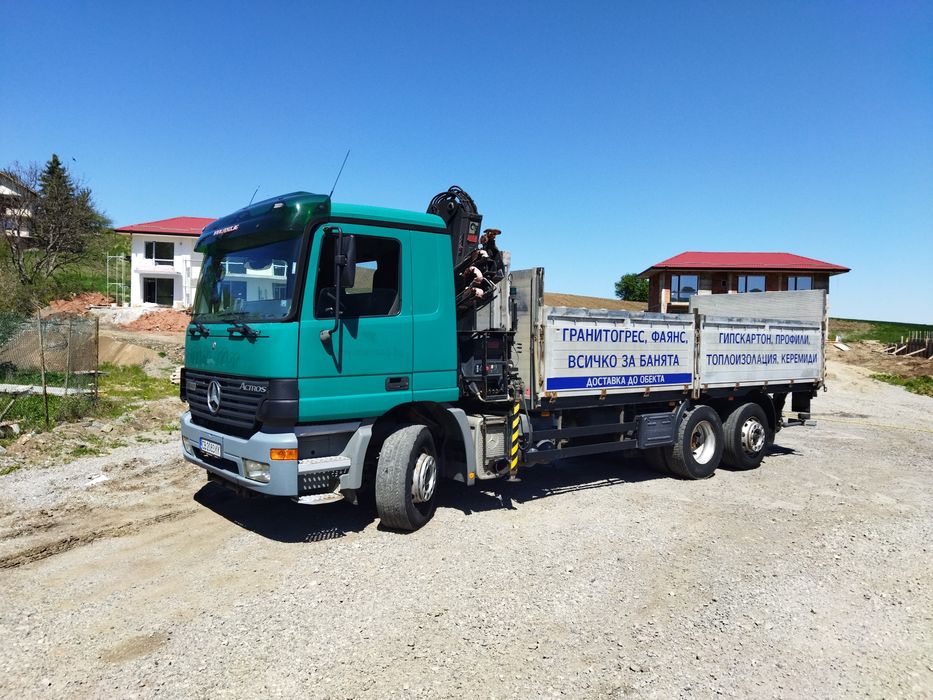 Транспортни услуги камиона с кран и падащ борд  Топ цени