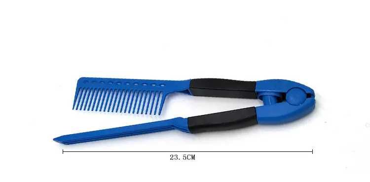 Комплект преса за изправяне, маша за къдрене и гребен за коса 3 в 1