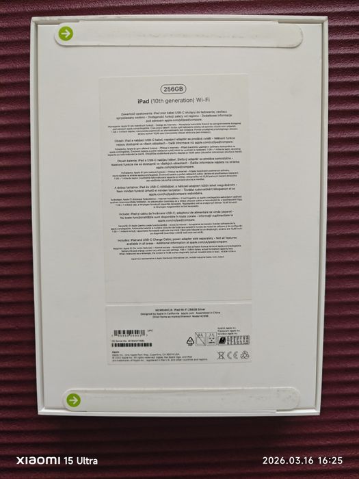 iPad 10th generation Wi-Fi 256GB Silver