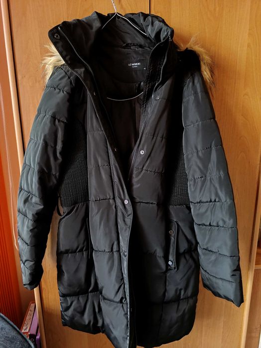 Черно зимно дамско яке