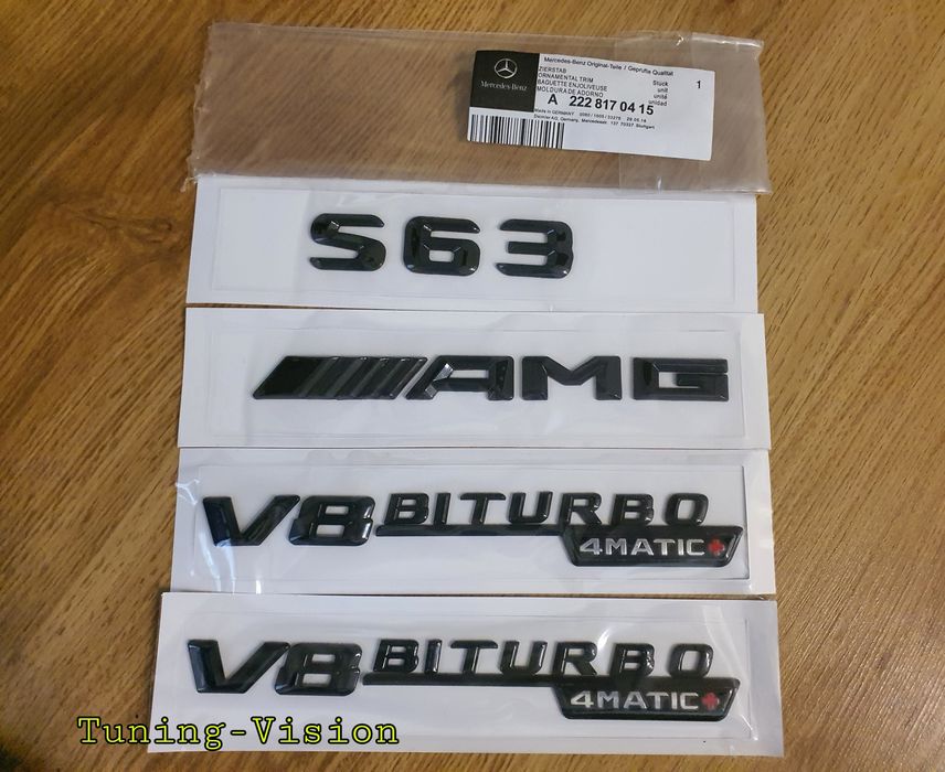 Емблема V8 Biturbo 4matic+ AMG GT63 AMG CLS63AMG X290 W218 W222