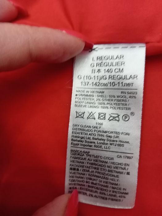 Пальто демосезонное для девочки, рост 140 см