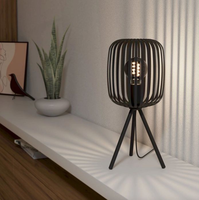 Eglo - Lampa de masa birou 1xE27 veioza arhitect negru lampadar lustra