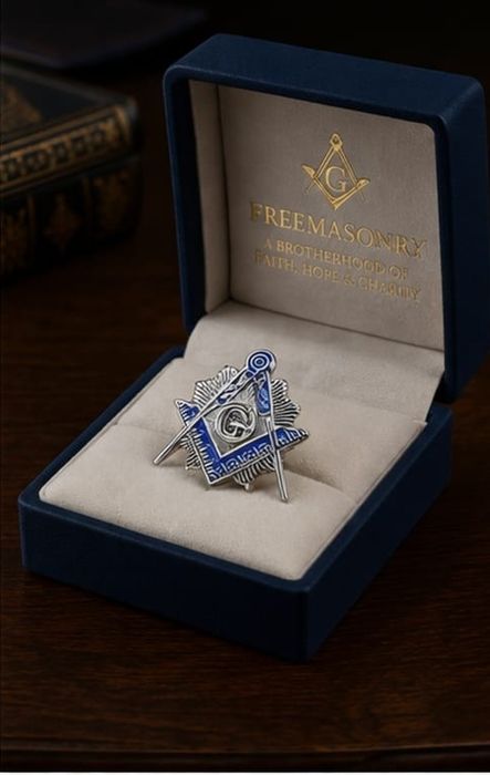 Pin Masonic Elegant – Compas si Echer, Insigna Sacou Premium