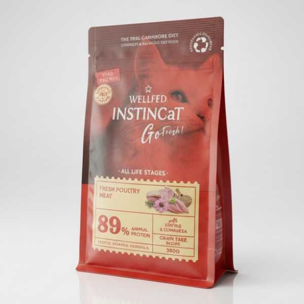 Пълноценна Храна за Котки - 0.3кг/1.8кг - Птиче месо - Wellfed