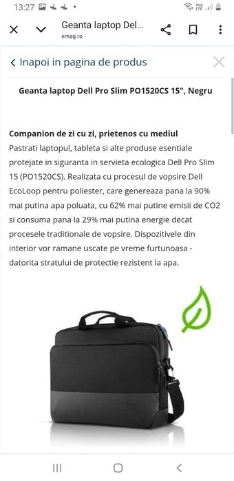 Geanta laptop Dell EcoLoop PO1520CS