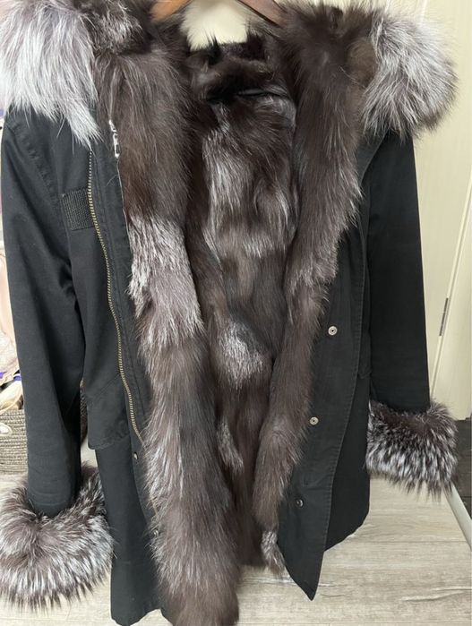 Парка с естествен косъм, размер S