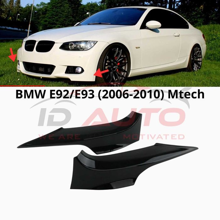 Предни сплитери за BMW E92 / E93 (06–2010) M Tech броня – Черен гланц