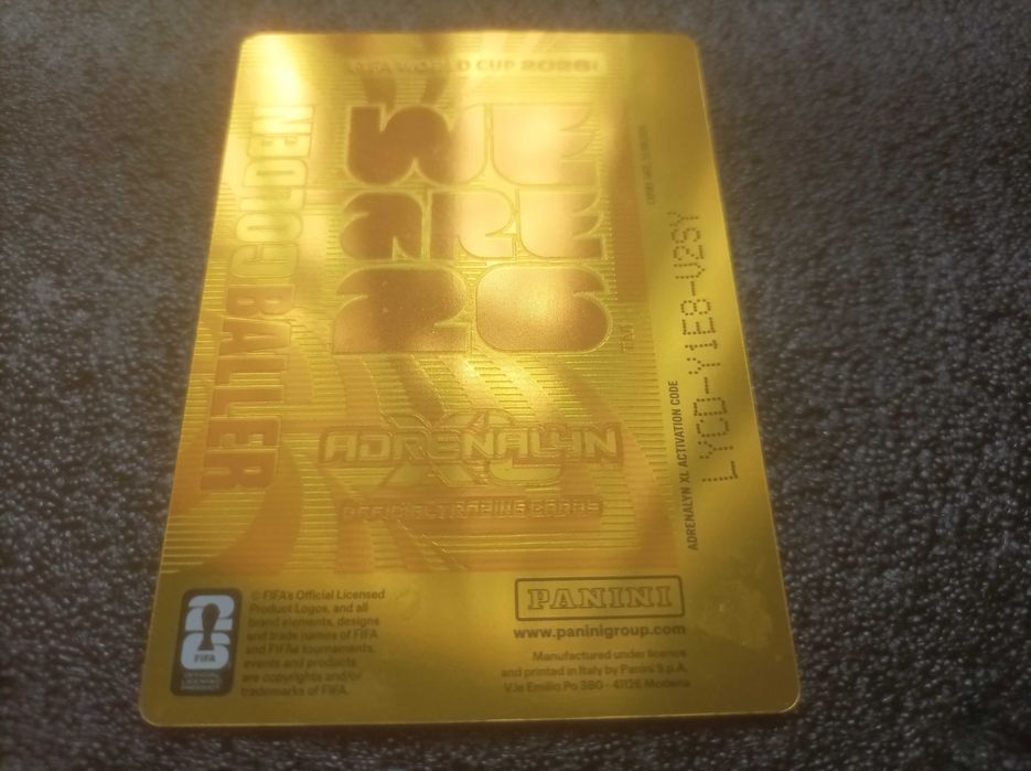 Golden baller MESSI Fifa 2026 Panini