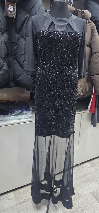Вечернее платье с пайетками, размер 46