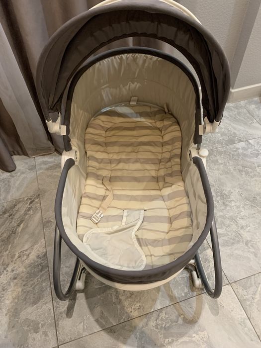 Детская люлька качалка с козырьком