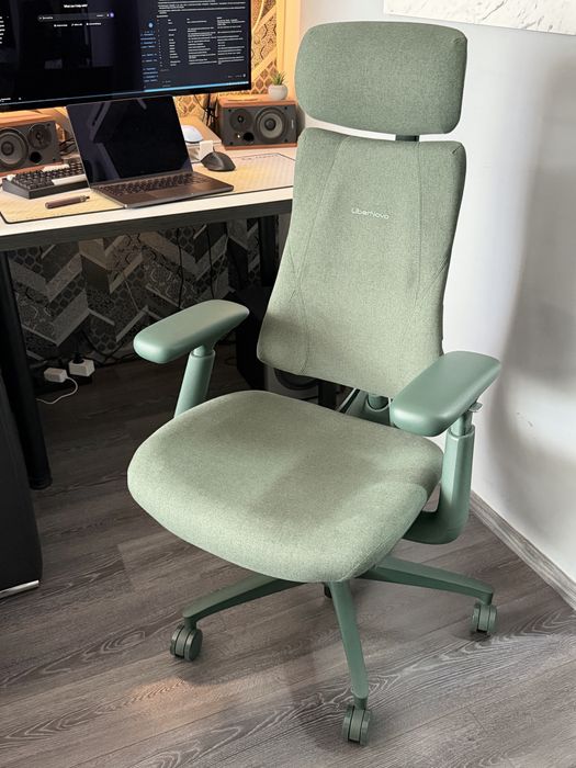 Scaun ergonomic LiberNovo Omni Dynamic, Moss Green, 48 cm, aproape nou