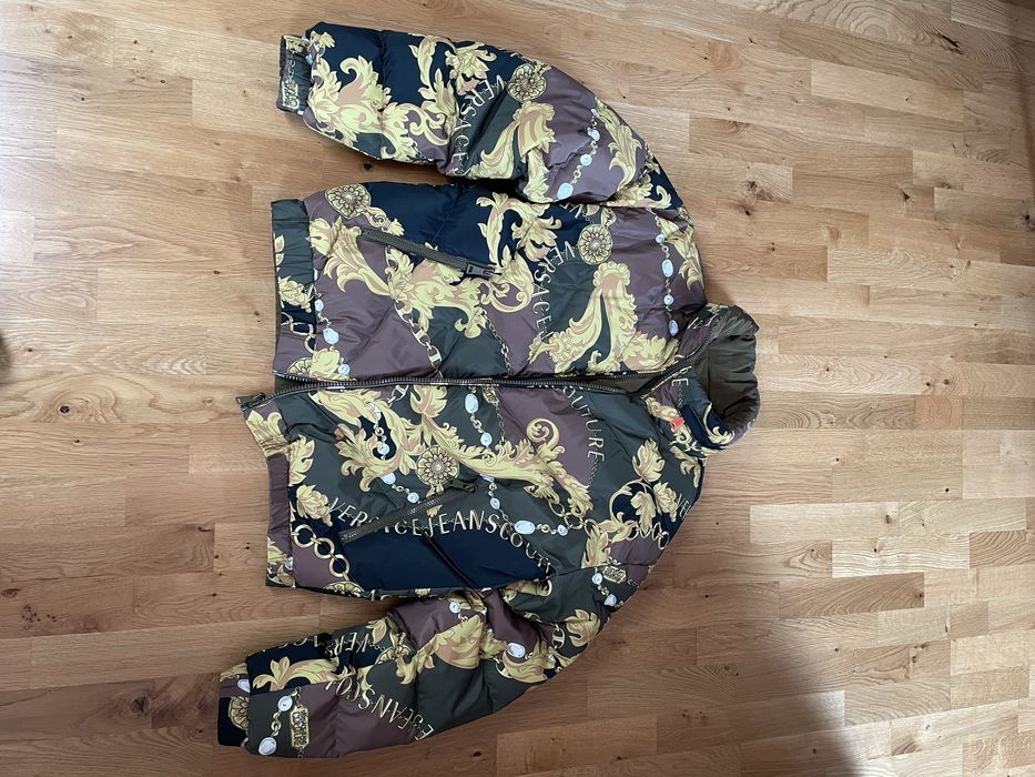 Geacă cu puf Versace!!!nouă! original reversibila!!!