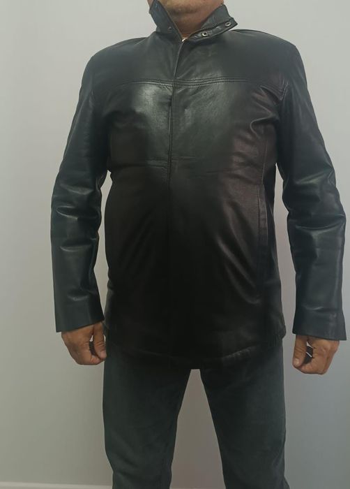 Куртка кожаная с синтепоном