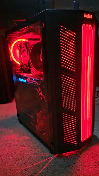 Monitor + unitate pc  calculator gaming i7 6700k 32gb ram,Rx580 8gb Sa