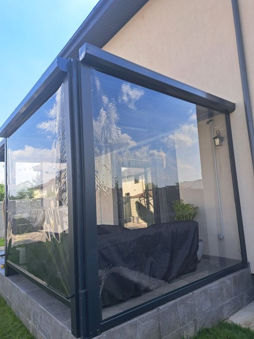 Inchidem Terase, Foisoare, Constructi Metalive, cu Folie Transparenta