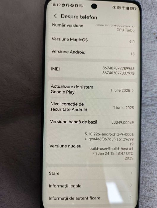 Vând telefon HONOR MAGIC6  LITLE5G, stare impecabila.