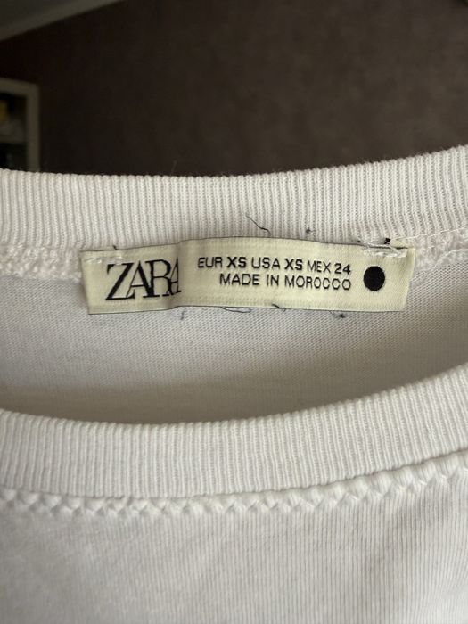 Тениска бяла Zara размер XS/S