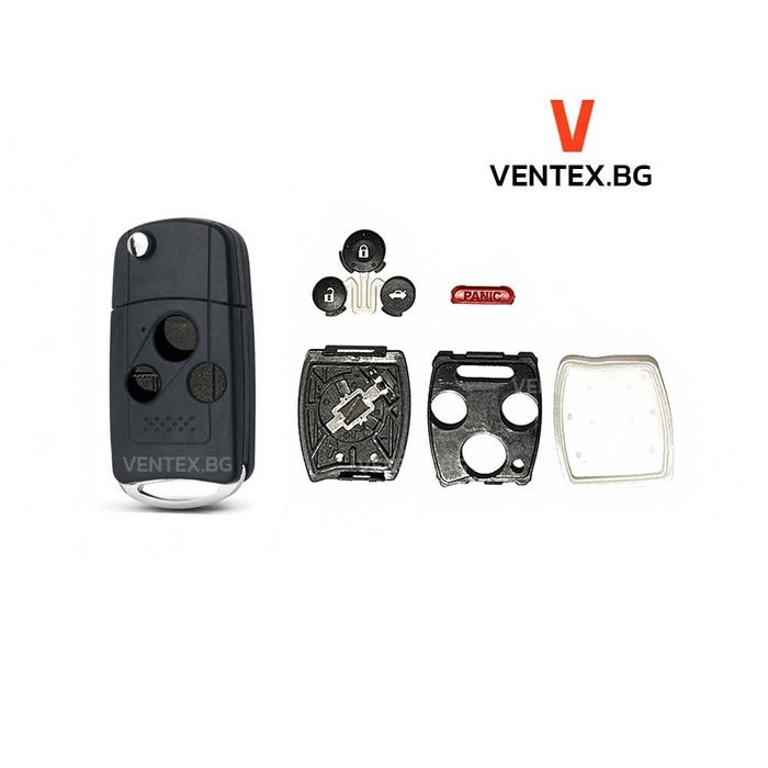 Конвертираща кутийка за ключ 3 бутона за Honda CRV Civic Accord хонда