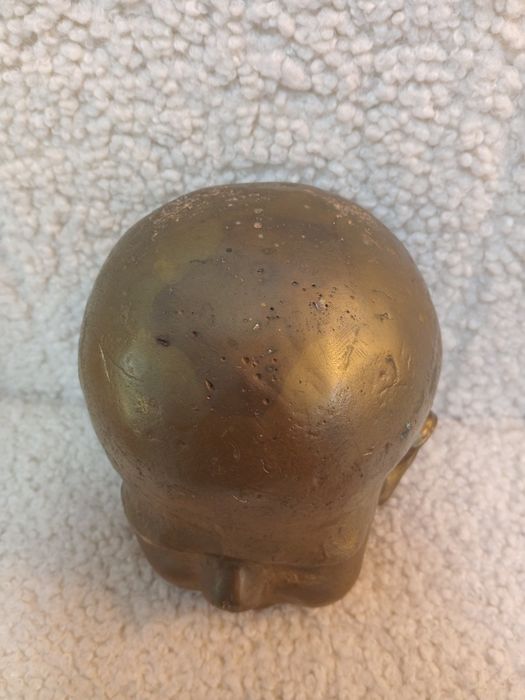 Matriță veche din Bronz masiv - Cap de Păpușă / Jucărie, de colecție, 3 kg