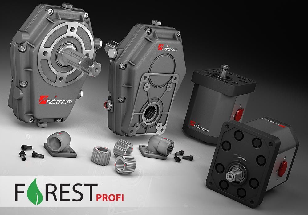 Pompa hidraulica - multiplicator - despicator lemn / macara forestiera