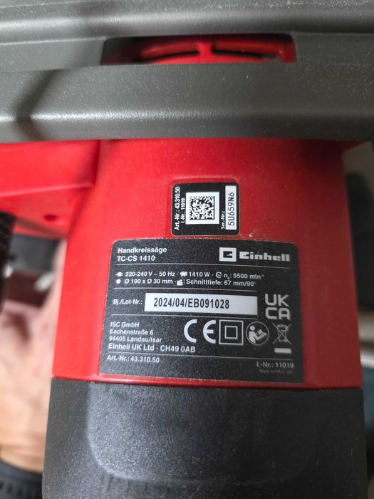 Einhell TC-CS 1410 - Fierastrau circular, 1410 W, 190x30 mm