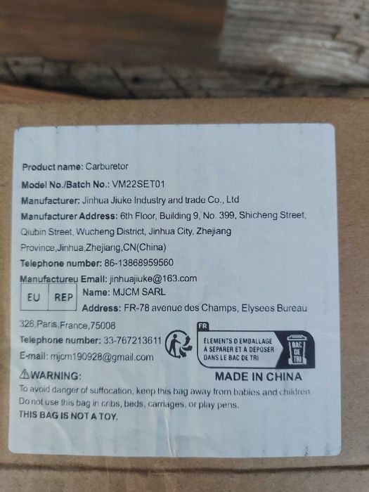 Kit de performanță pentru carburator VM22 26mm pentru motocicleta