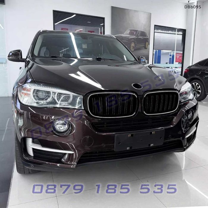 Двойни светещи LED бъбреци BMW X5 X6 F15 F16, черен гланц DBb095 предни решетки с лед светлини за бмв х5 х6 ф15