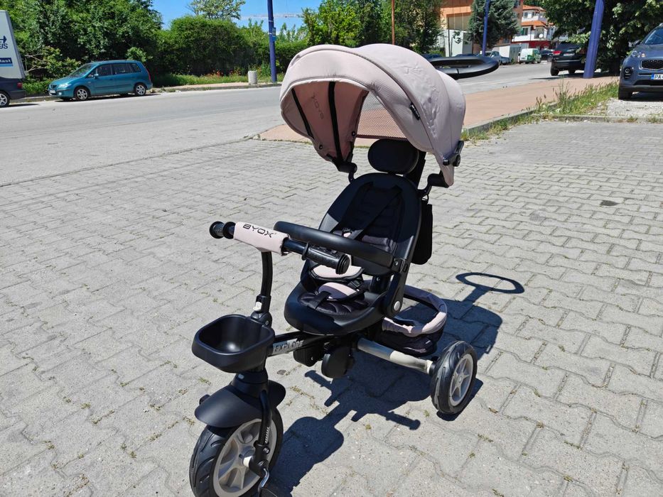BYOX Сгъваема детска триколка EXPLORE бежов