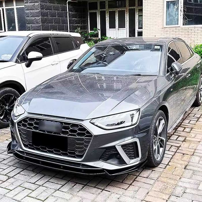 Lip Prelungire Extensie Bara Fata Audi A4 B9 LCI Sline, Negru Lucios