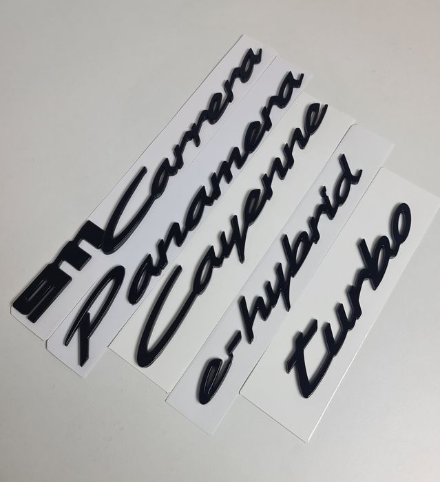 Emblema-Sigla-Logo-Porsche-Neagra-Cayenne-Panamera-911-Turbo-E-Hybrid
