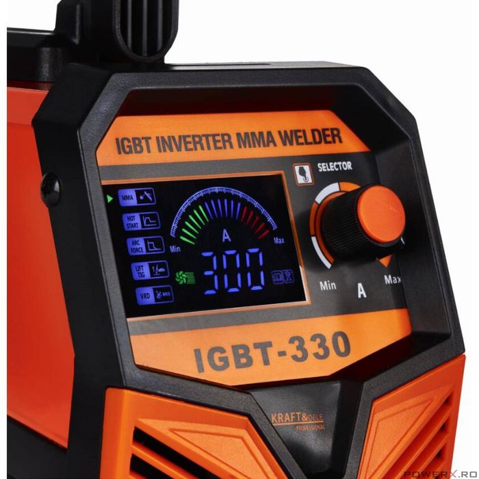 Aparat pentru sudura, invertor MMA/TIG 330A, afisaj LCD, Kraft