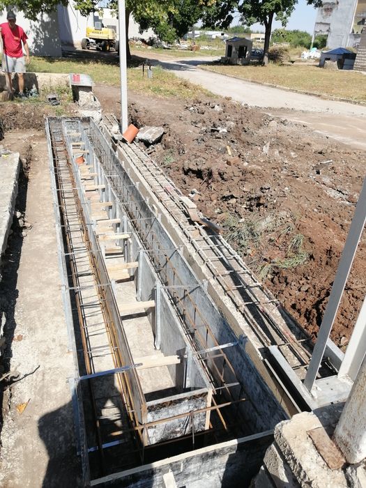 Шлаифан бетон и стомано бетони вертикални стени