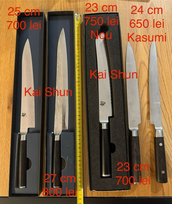 Set cutite japoneze - Zwilling Miyabi, Kai Shun, Global, Kramer
