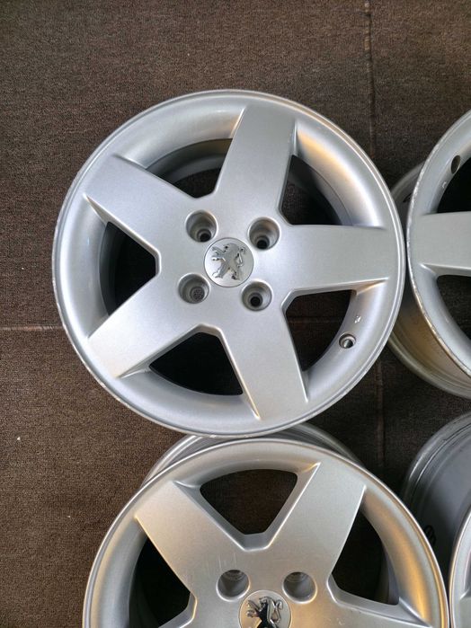 4 Jante Aliaj 4x108 15'' OEM Peugeot 207 208 308 - Citroen 6J ET 23 - CA NOI !