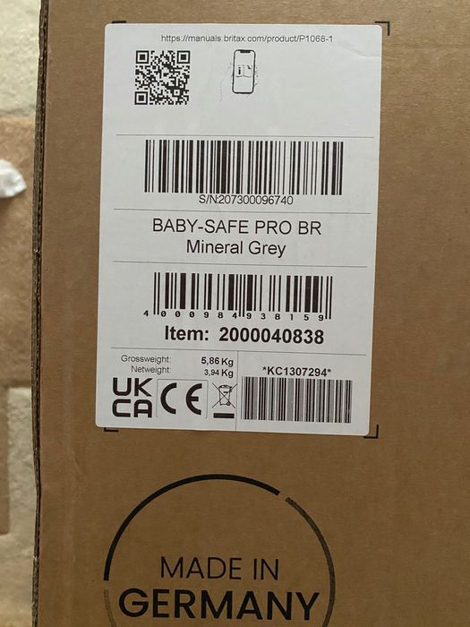 Scoică auto nouă Britax Romer Baby Safe Pro