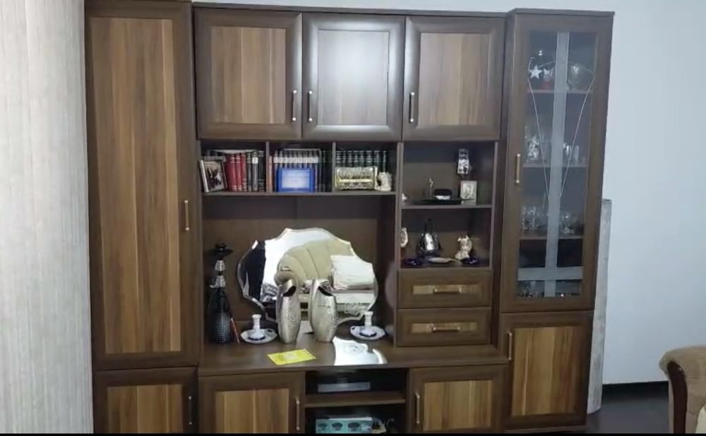Biblioteca si canapea living