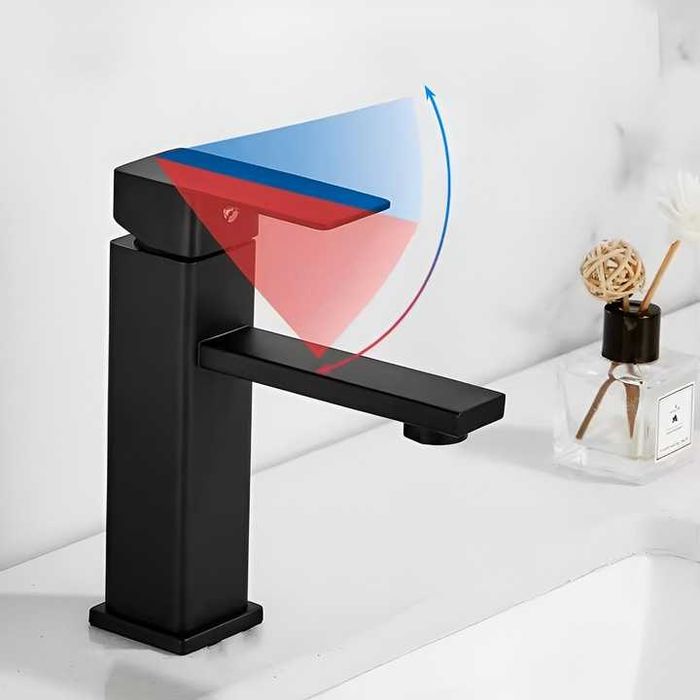 Baterie chiuveta baie 17.5 cm, monocomanda, otel inoxidabil si plastic