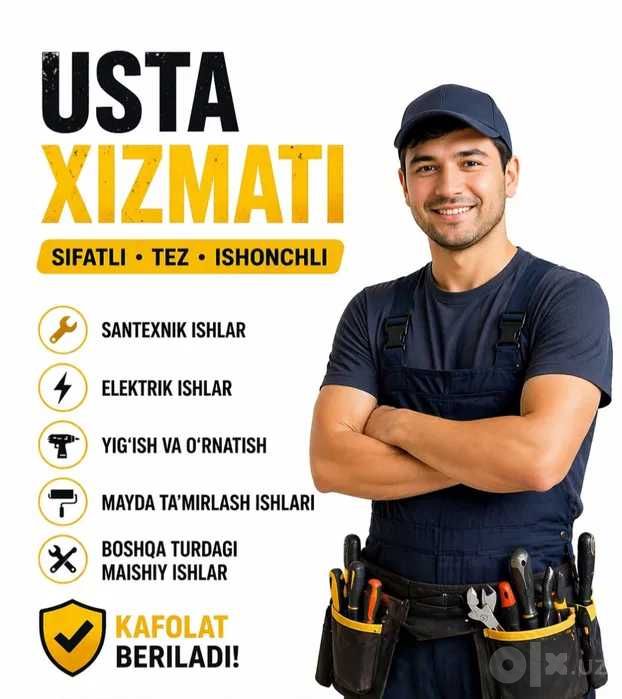 Ustachilik xizmatlari kerakmi sizga 20 dan ortiq xizmatlar mavjud
