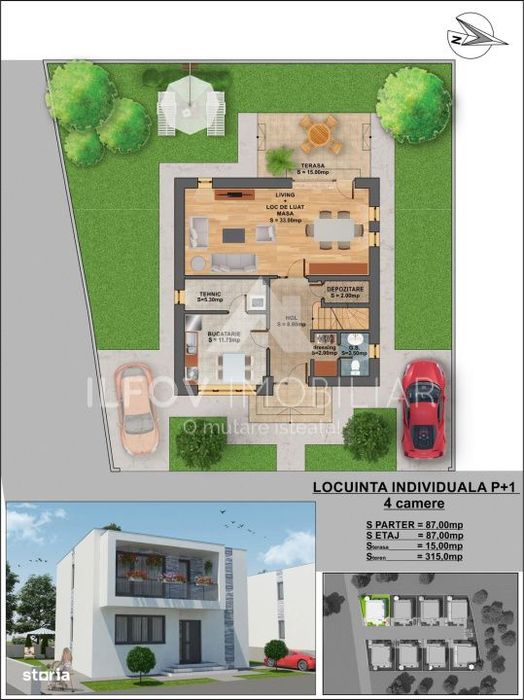 Otopeni | Casa individuala + teren 295 mp | 130.000€